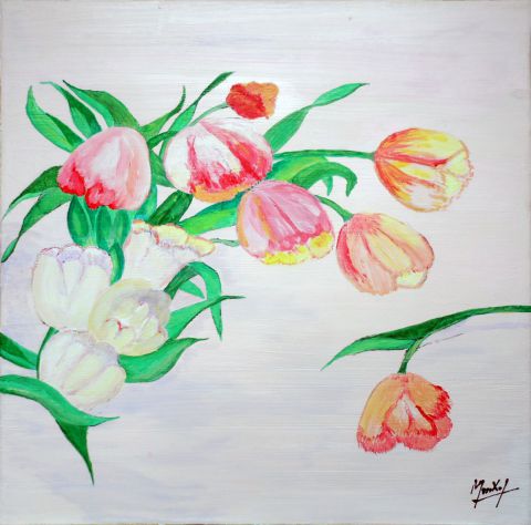 Les Tulipes - Peinture - Jacky Monka