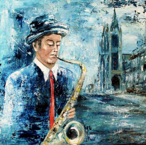 Jazz sous les pommiers - Peinture - Catherine VALETTE