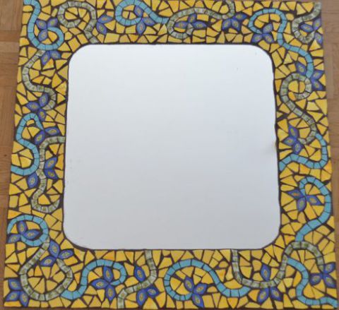 Miroir assiettes cassées - Mosaique - CHRISMOSAIC