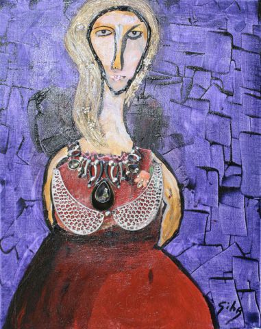 la dame aux bijoux - Collage - iridium