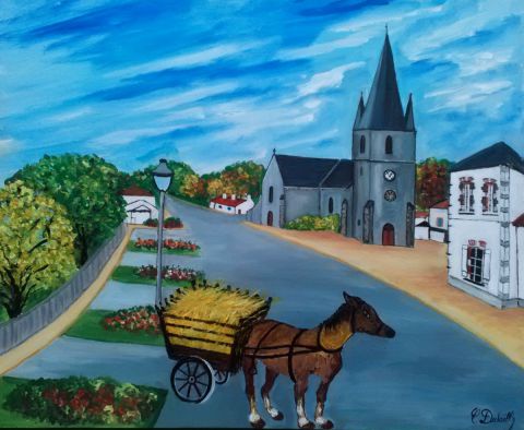 Chateauneuf (Vendée) - Peinture - Catherine Dutailly