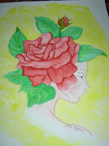 rose - Peinture - Zadis