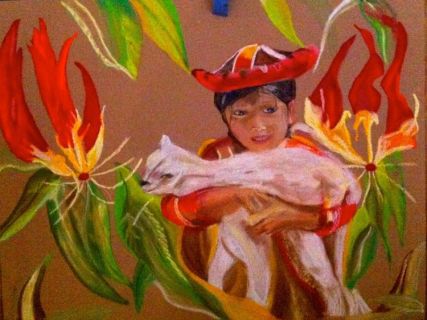 L'artiste MALOU - Fillette au Pérou
