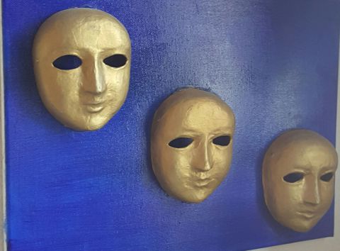 L'artiste ART PEINTURE - masques symbolique