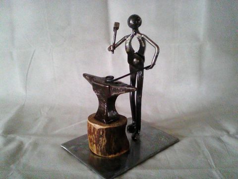Le ferronnier - Sculpture - Jean Noel OEIL