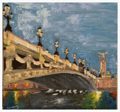 le pont Alexandre  - Peinture - Viviana