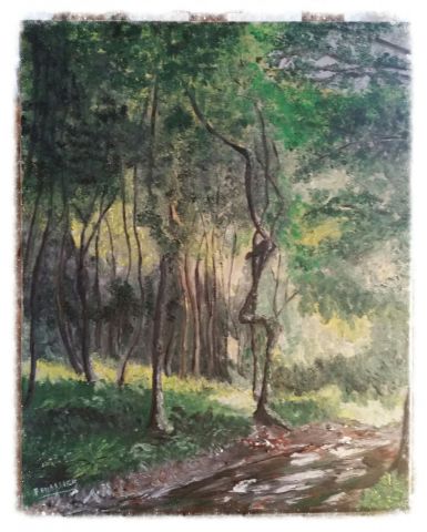balade en forêt - Peinture - Viviana