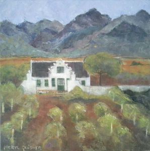 Peinture de Meryl QUIGUER: Cape vineyards