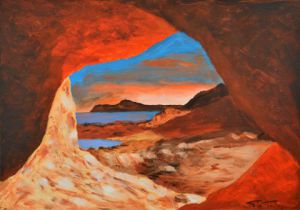 Voir le détail de cette oeuvre: Lever de soleil à la Caleta - Javea