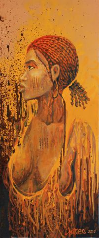 Black woman 2 - Peinture - MateoGraph 