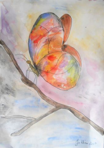 Le papillon de soie  - Peinture - Jullien