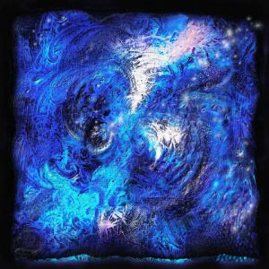 Voir le détail de cette oeuvre: SAGESSE BLEUE Peinture digitale - Série Univers 6 - Numérique
