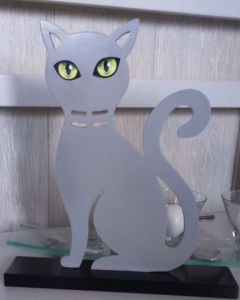Sculpture de Ddcrea: Chat gris