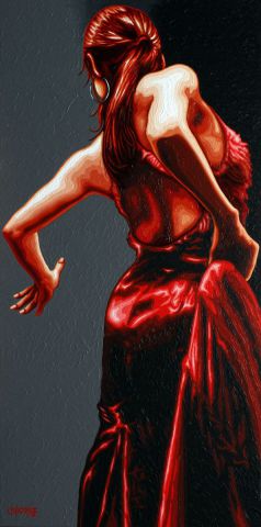 L'artiste guionie jean - Femme Flamenca
