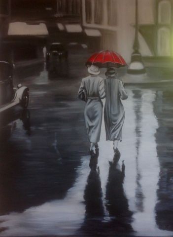 Sous la pluie - Peinture - KREA