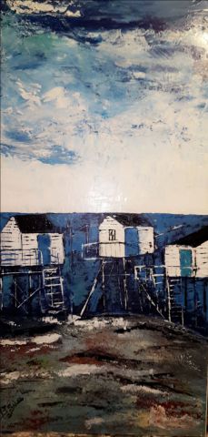 L'artiste marie jose Rodrigues - Les cabanes de pêcheurs 