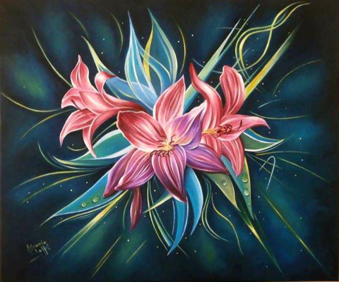 La fleur de lys - Peinture - Art Mounia
