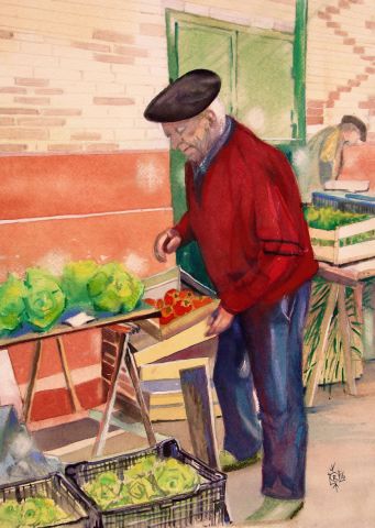 L'artiste ronald - Au marché de Sainnt jean de luz