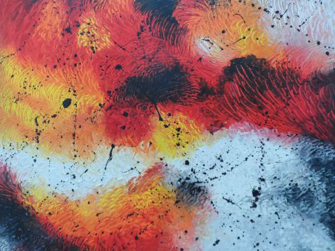 eruption dynamique - Peinture - N PONSART