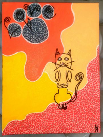 L'artiste Spim Wel - Petit chat 
