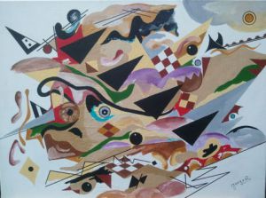 Voir cette oeuvre de grezelpeintre: clin d'oeil à Kandinsky
