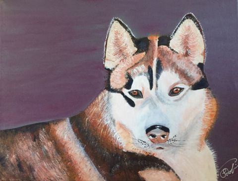 L'artiste Sylvi-art - Huskies 