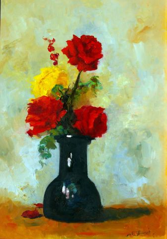 La galerie d'art GALERIEDART Faouzizneidi - les roses rouges