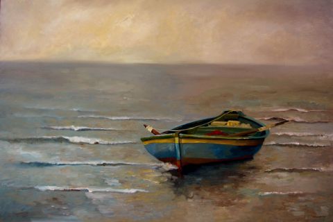 La barque - Peinture - faouzizneidi
