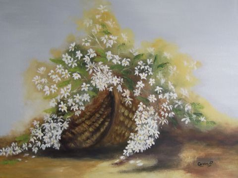 Mon panier fleuri - Peinture - carro