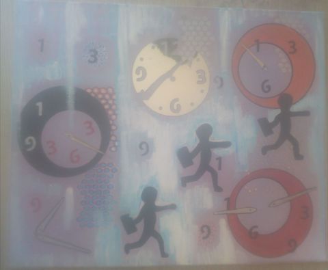 Quelle heure est-il? - Peinture - Maud Dietemann
