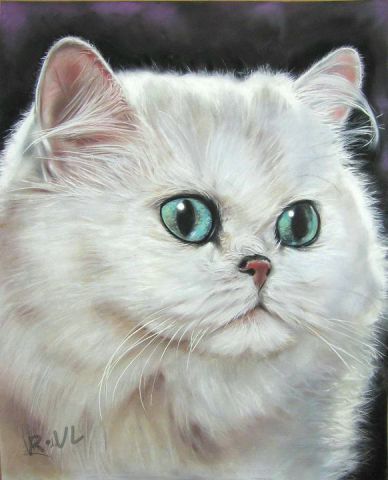 chat persan - Peinture - richard van lierde