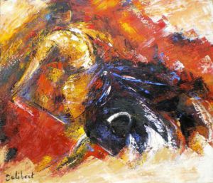 Peinture de francis JALIBERT: Vigueur taurine