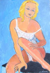 Peinture de DENISE JOUVE: femme assise