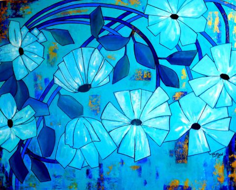 RHAPSODIE IN BLUE - Peinture - Brigitte Bonnet