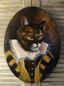 Voir cette oeuvre de le trionnaire: Portrait chat costumé