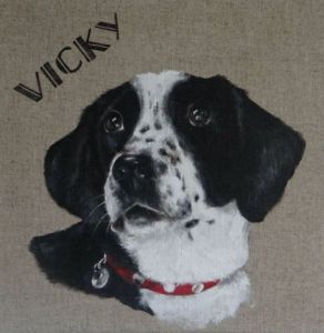 Peinture de le trionnaire: Portrait de chien