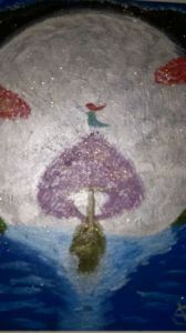 Voir cette oeuvre de elena: arbre bateau voguant vers la lune