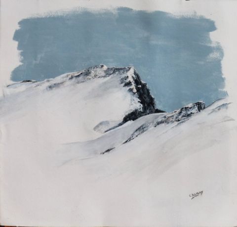 La 7ème montagne - Peinture - Christian Bligny