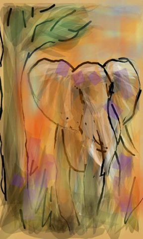 Un éléphant... - Art numerique - Jacky Patin