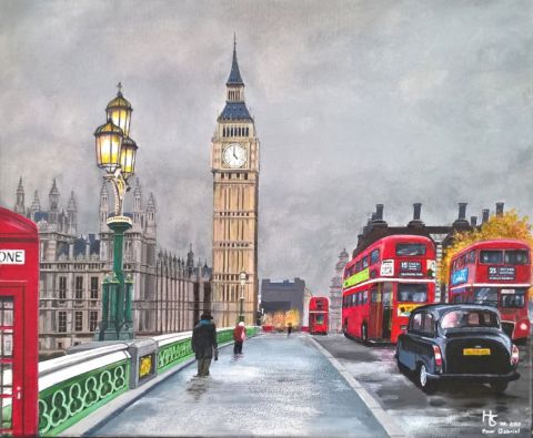 London bridge - Peinture - Henri SACCHI