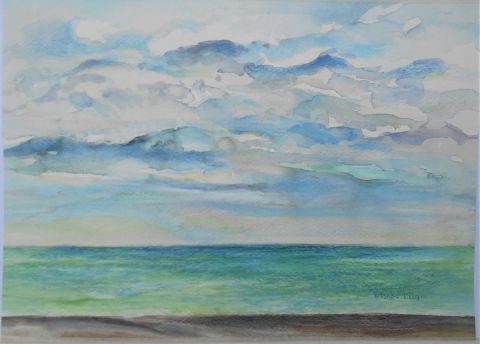 L'artiste Etsuko Migii - Nuages sur mer