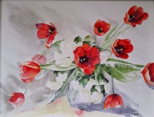 Voir cette oeuvre de Emmanuelle CHOCHILLON-SILVESTRE: Tulipes rouges