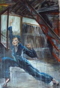 Peinture de Leboulanger: La danseuse en bleu