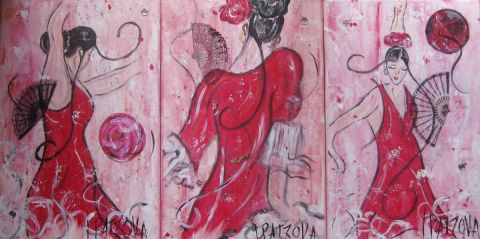 Les Danseuses de Flamenco - Peinture - Isa Patzova