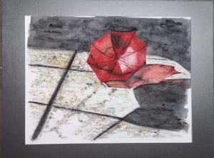 Voir le détail de cette oeuvre: Le parapluie rouge