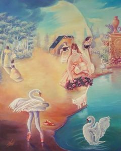Voir cette oeuvre de Surreealiste Mourad Fouad: Swan lake