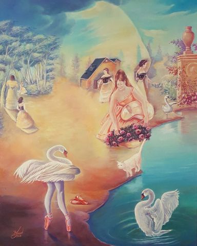 L'artiste Surreealiste Mourad Fouad - Swan lake