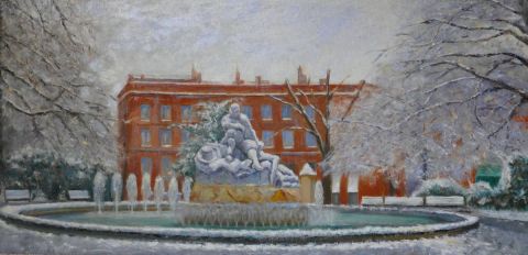 L'artiste chanu - Toulouse, Place Wilson sous la neige