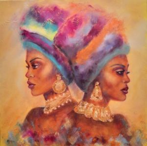 Peinture de MARTINE GREGOIRE: Couleurs africaines