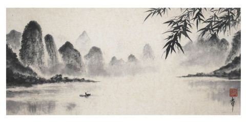 Paysage de Chine, Guilin - Peinture - encre-zen